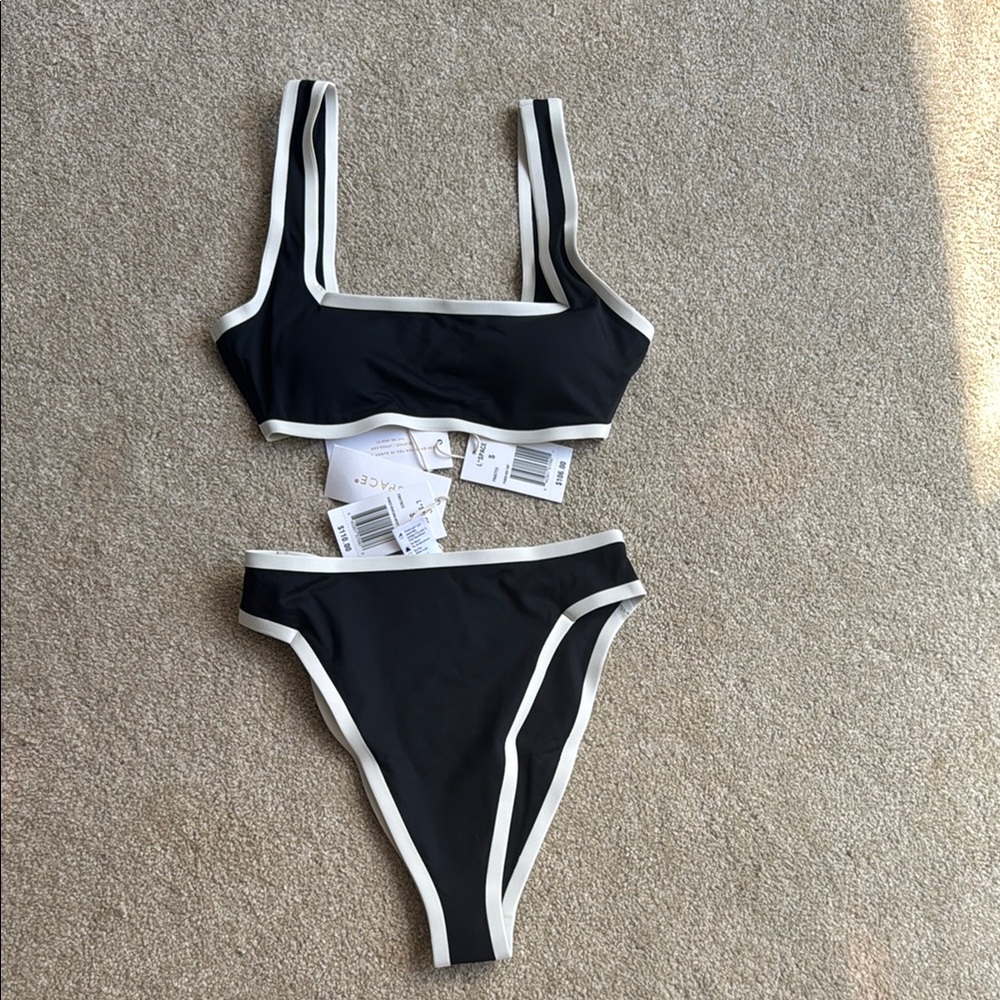 L*Space Black and White Bikini